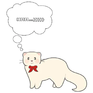 Sticker affectionate weasel <3 - 7