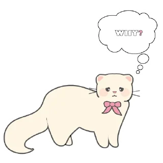 Sticker affectionate weasel <3 - 2
