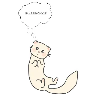 Sticker affectionate weasel <3 - 6