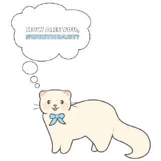 Sticker affectionate weasel <3 - 4