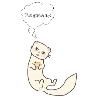 Sticker affectionate weasel <3 - 5