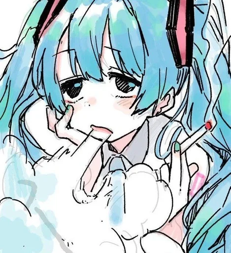 аниме иллюстрация эскиз