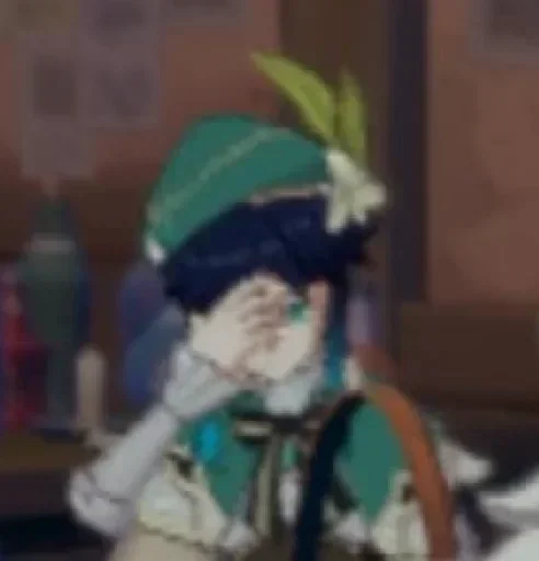 figurine human face hat