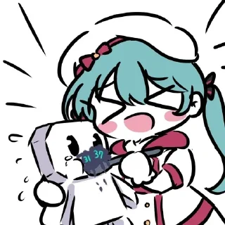 Стикер Miku - 藍沢 @Yuexiiia - 9