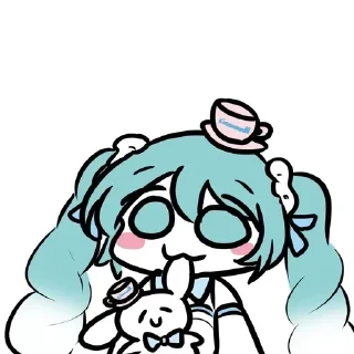 Стикер Miku - 藍沢 @Yuexiiia - 11