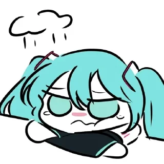 Стикер Miku - 藍沢 @Yuexiiia - 3