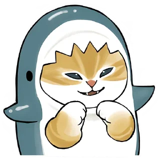 Sticker Акулы и котята @anime4_arts - 11