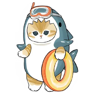 Sticker Акулы и котята @anime4_arts - 7