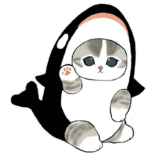 Sticker Акулы и котята @anime4_arts - 6