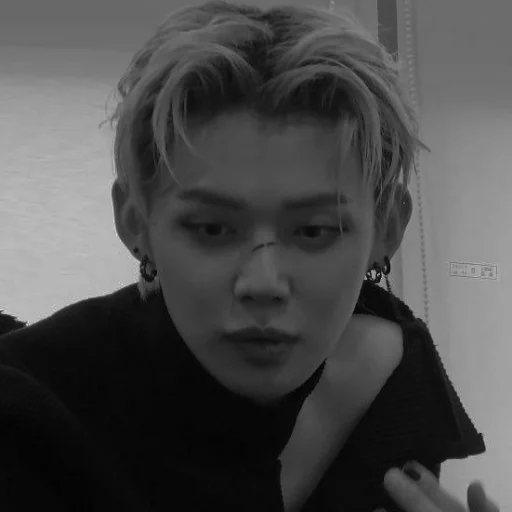 human face person black and white