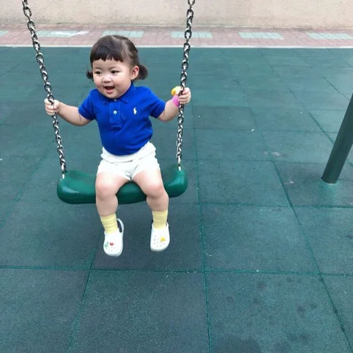 swing toddler human face