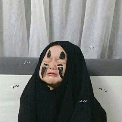 clothing human face abaya