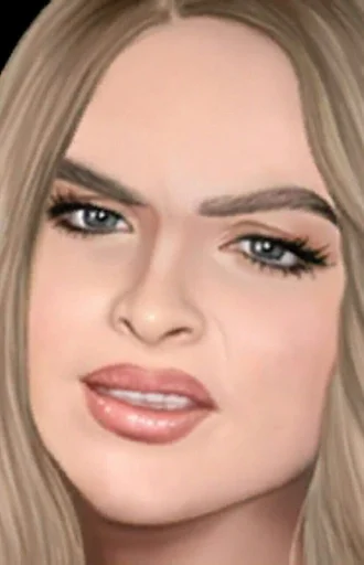 human face lipstick eyelash