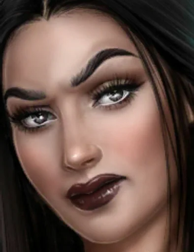 human face eyelash lipstick