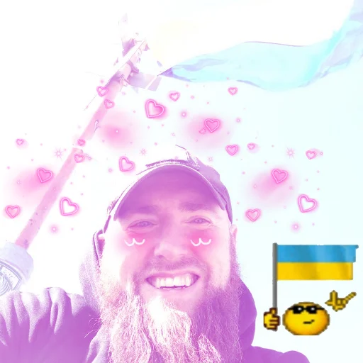 human face smile magenta