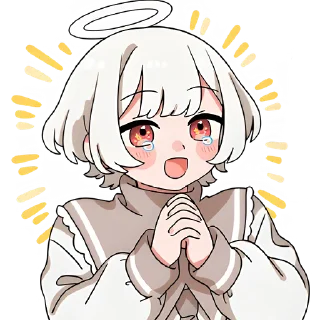 Sticker Ангельский мальчик @Nyasticks - 10