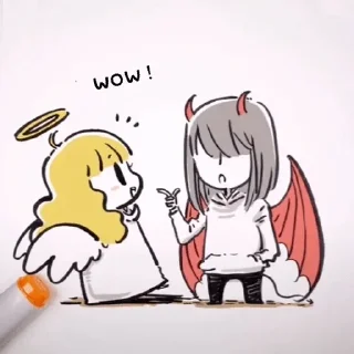 Стикер Angel x Demon - 3