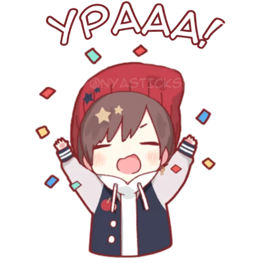 Стикер Аниме кун @nyasticks - 10