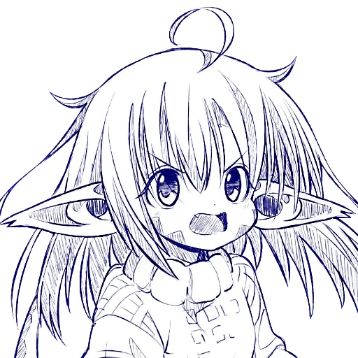 anime cartoon sketch