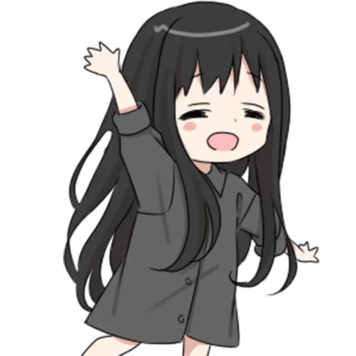 girl with long black hair @kpi_jojo - аниме