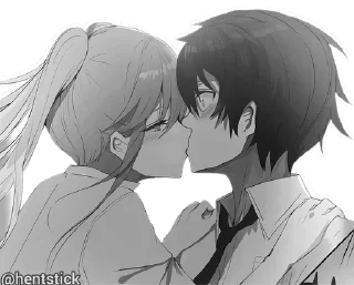 Стикер kiss love @hentstick - 8