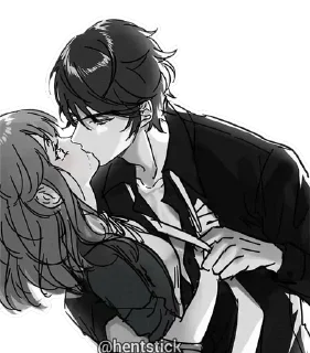 Стикер kiss love @hentstick - 6