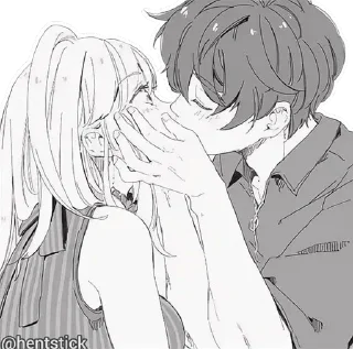 Стикер kiss love @hentstick - 0