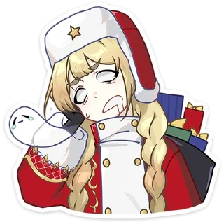 Sticker @tgsticker Новогодний посыльный Аня - 9