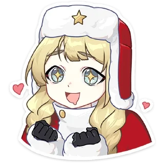 Sticker @tgsticker Новогодний посыльный Аня - 7