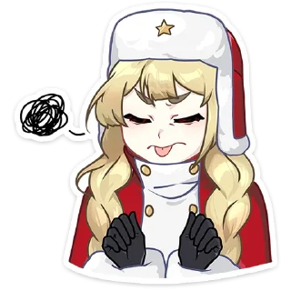 Sticker @tgsticker Новогодний посыльный Аня - 0