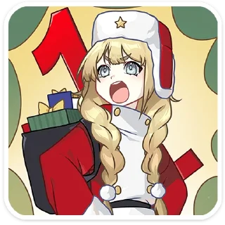 Sticker @tgsticker Новогодний посыльный Аня - 3