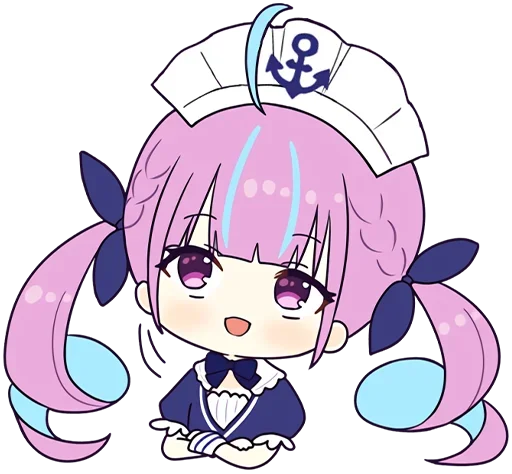 Стикер Аква-тян @tg_sticks - 5