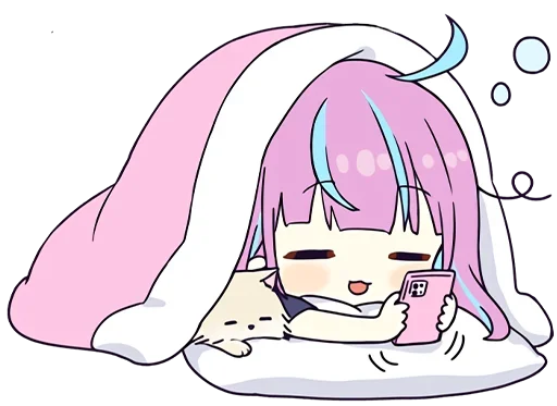 Стикер Аква-тян @tg_sticks - 2