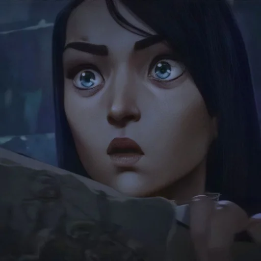 human face cartoon girl