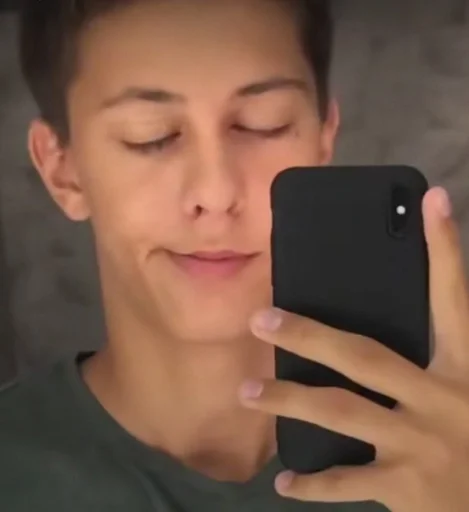 person human face mobile phone