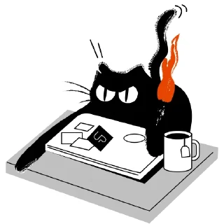 Sticker Служба спасения от выгорания - 0