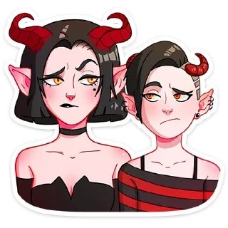Sticker Асмодея и Деймония • @TgSticker - 2