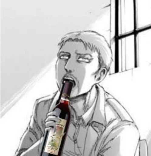 эскиз бутылка рисование