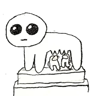 Sticker autistic creature time - 10