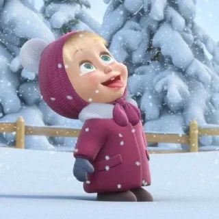 Стикер Маша и медведь - 1