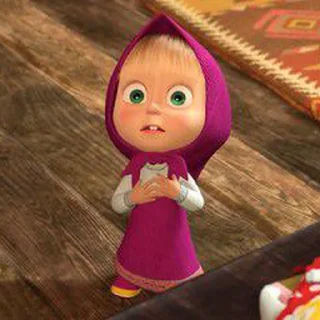 Стикер Маша и медведь - 7