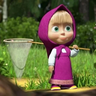 Стикер Маша и медведь - 8