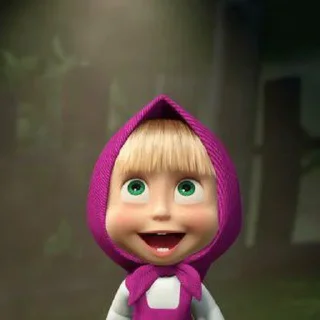 Стикер Маша и медведь - 9