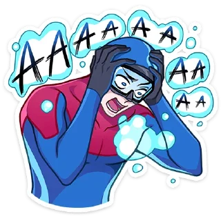 Стикер Аквалангист Аксель @TgSticker - 7