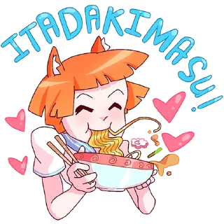 Sticker Айко-тян - Cпизжено с ВК ВАХХАВХАВХАВ - 11