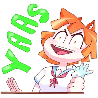 Sticker Айко-тян - Cпизжено с ВК ВАХХАВХАВХАВ - 5