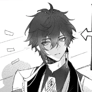 Sticker Zhongli (& Childe) - 2