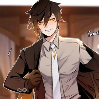 Sticker Zhongli (& Childe) - 1