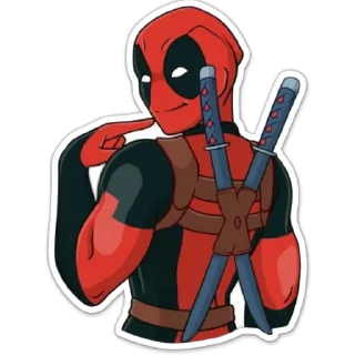 Sticker анти детпул и анти росомаха - 5