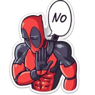 Sticker анти детпул и анти росомаха - 2